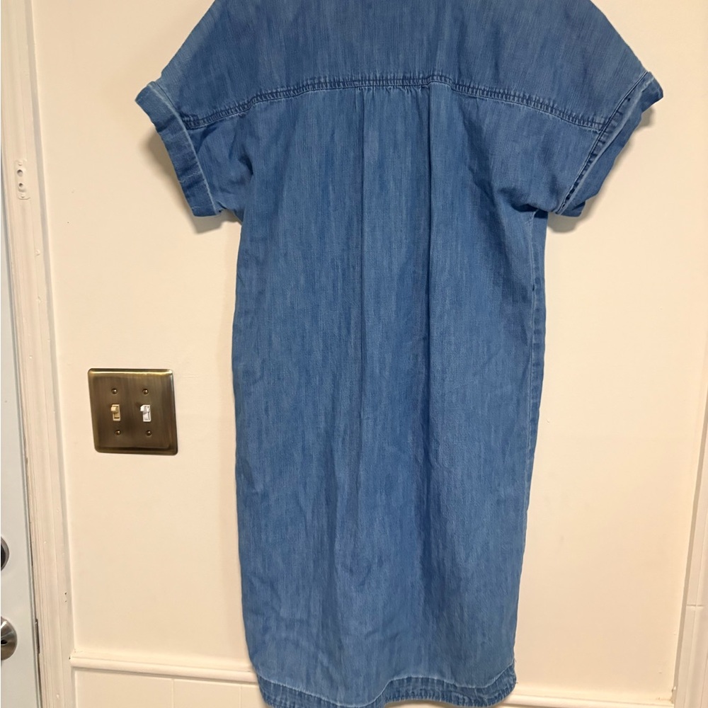 Talbots Blue Denim-Style Shirt Mini Dress - Picture 4 of 4